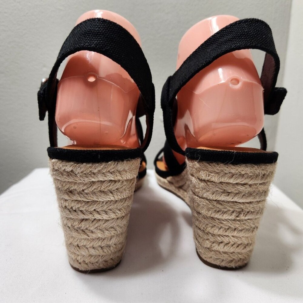 Lucky Brand Wedges Women Mytila Espadrille Wedge Sandals  Size 9.5 M Black 5 - Picture 7 of 11